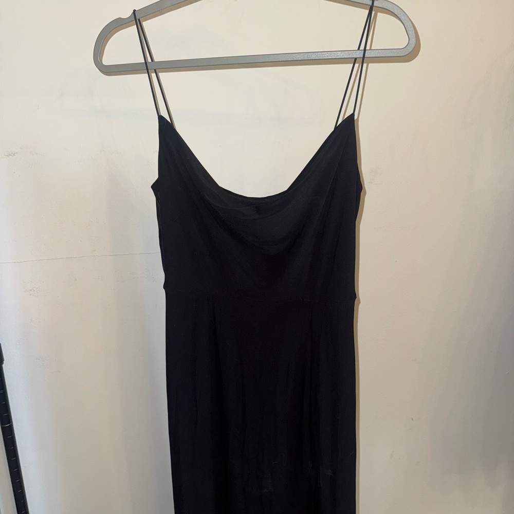 Elegant Black Spaghetti Strap Dress